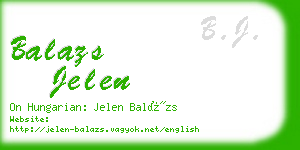 balazs jelen business card